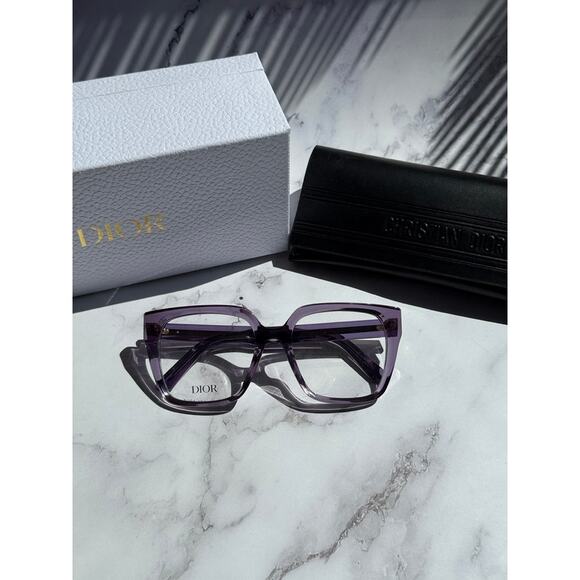 NEW Dior SpiritO S3I Eyeglasses Frames in Purple Transparent - Picture 2 of 8